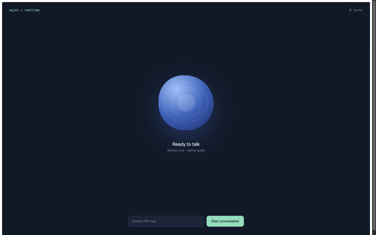 Realtime voice running in the browser