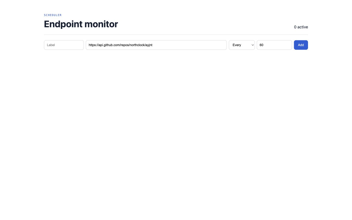 Endpoint monitor running in the browser
